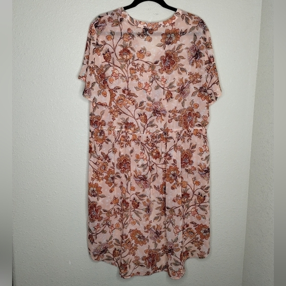 Torrid Lexie Babydoll Chiffon Tunic Hi Low Hem Pearl Floral Size 2X - Picture 5 of 8